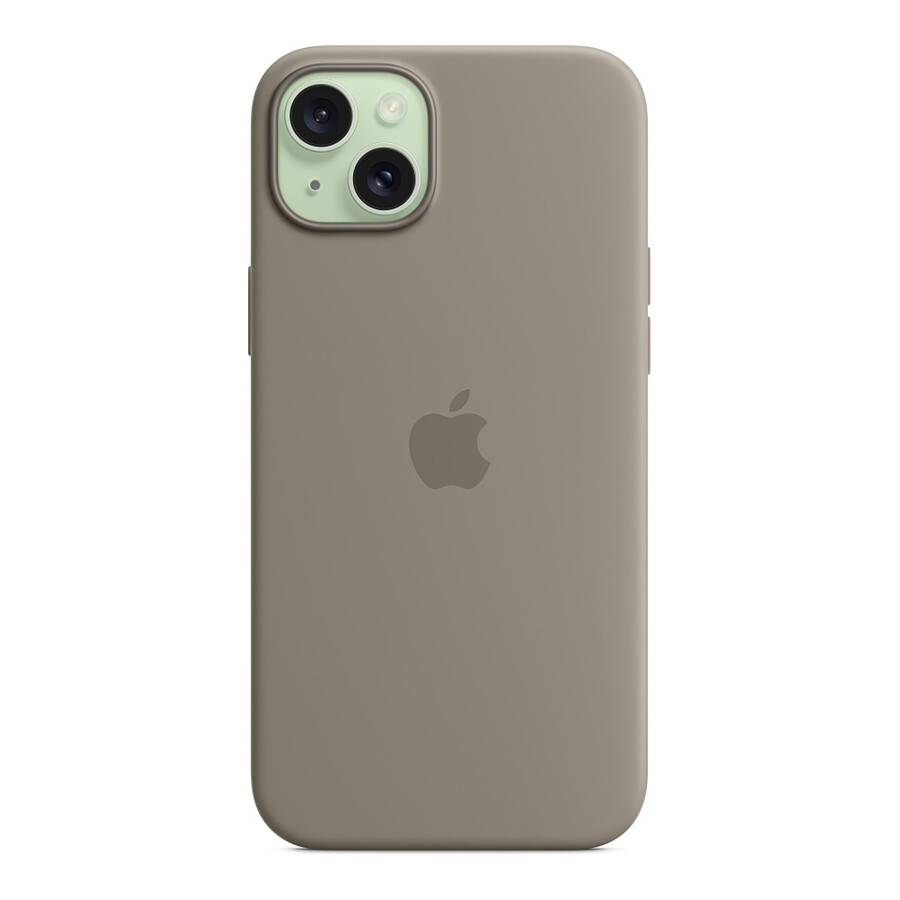 Apple Coque en silicone avec MagSafe pour iPhone 15 Plus - Argile