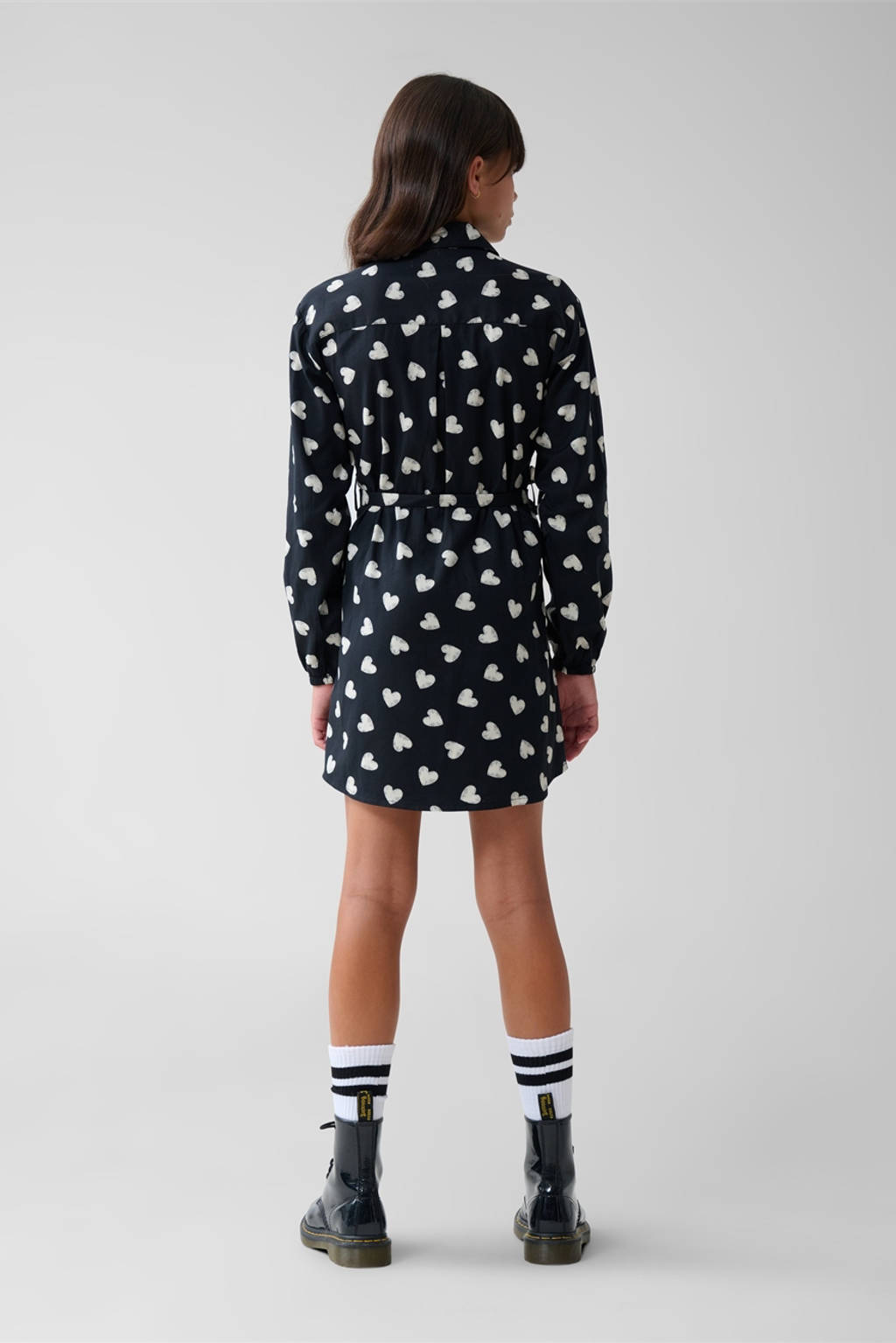 Shoeby blousejurk met hartjes zwart/wit