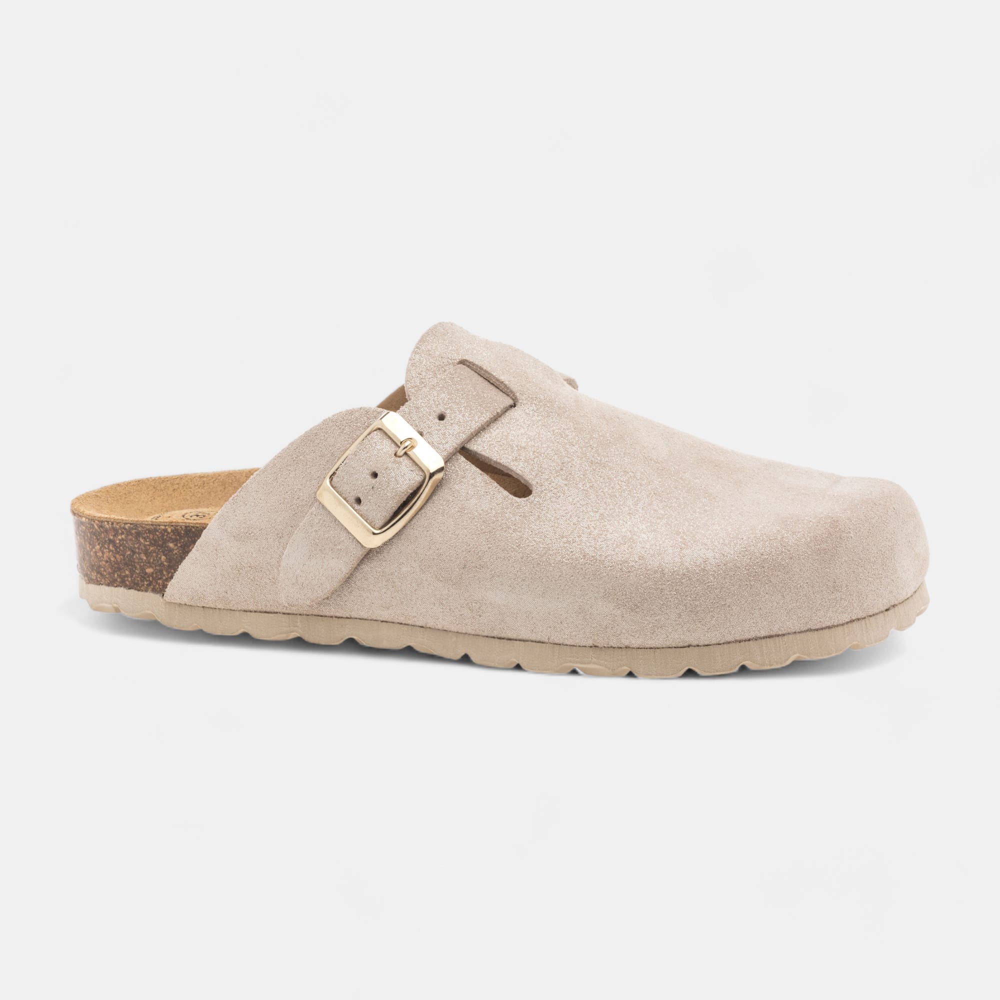 Mules Femme en cuir or