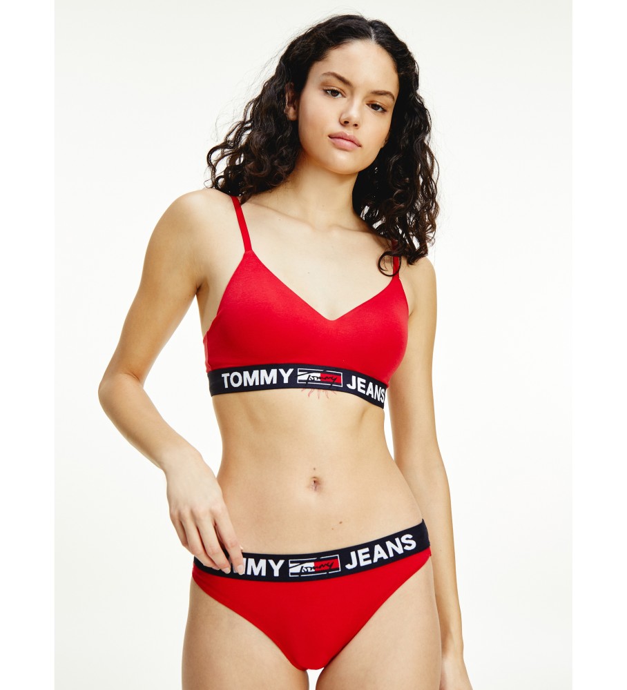 Sutiã Tommy Hilfiger com bojo, vermelho
