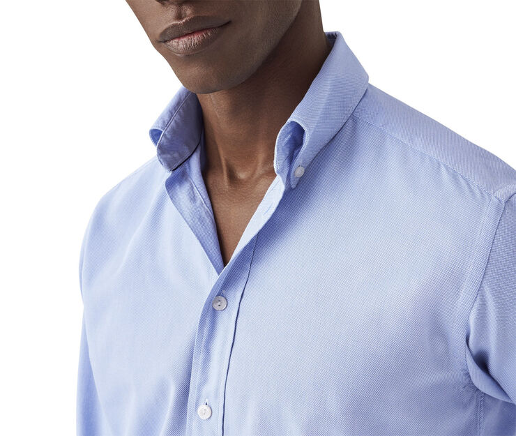 ETON Light Blue Royal Oxford Shirt - Slim Fit Blå
