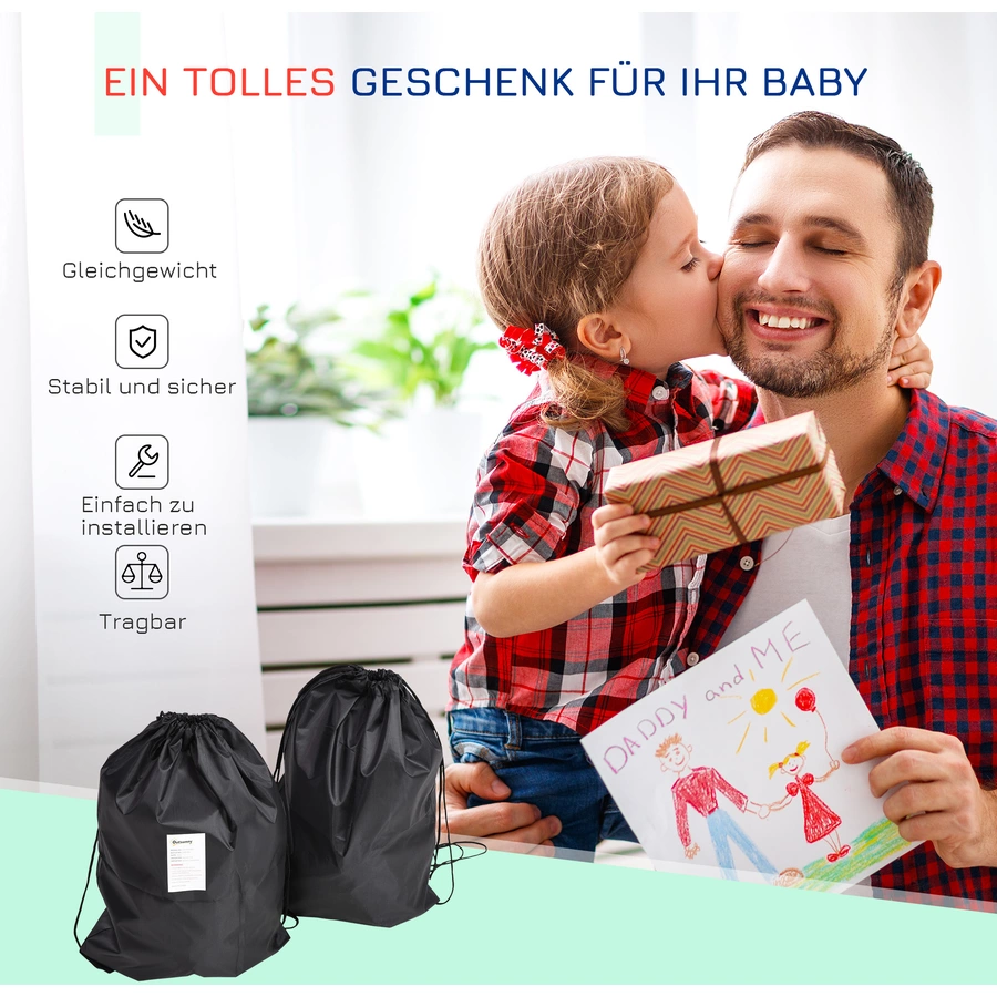 Outsunny Kinder-Kletterset mit viel Zubehör mehrfarbig