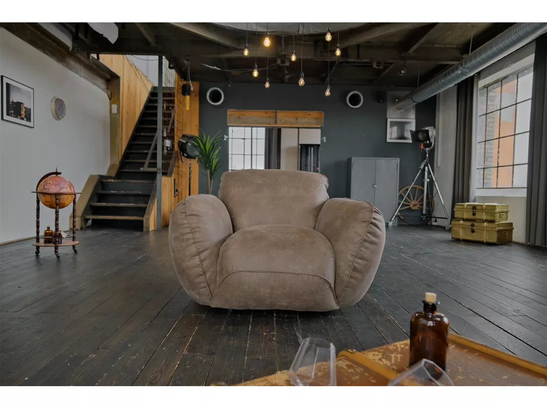 Fauteuil - Noir cuir - DAVITO