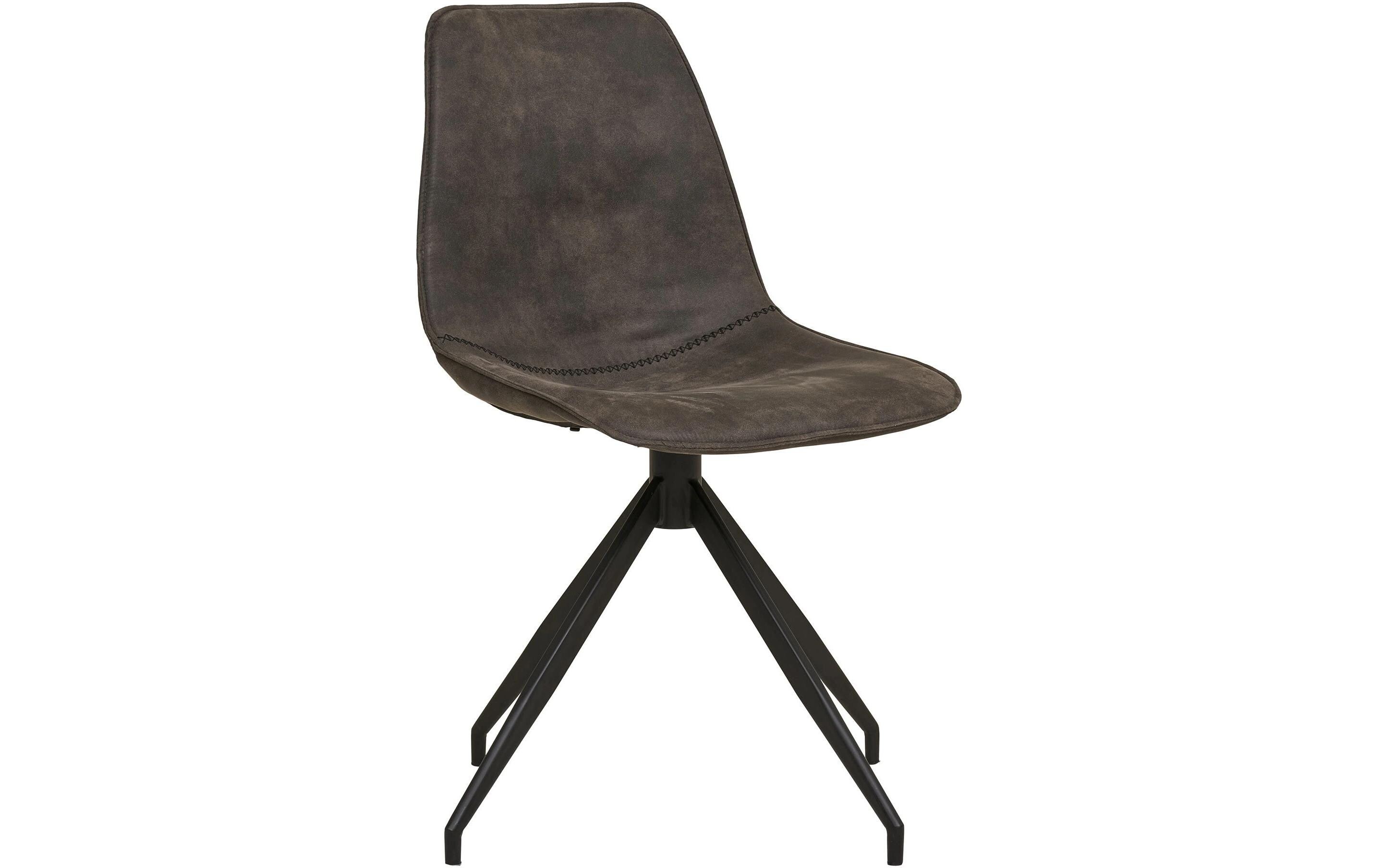 Stuhl Monaco 48 x 56 x 86, Dunkelgrau/Schwarz, 2 Stück<br>Esszimmerstuhl mit Drehgelenk