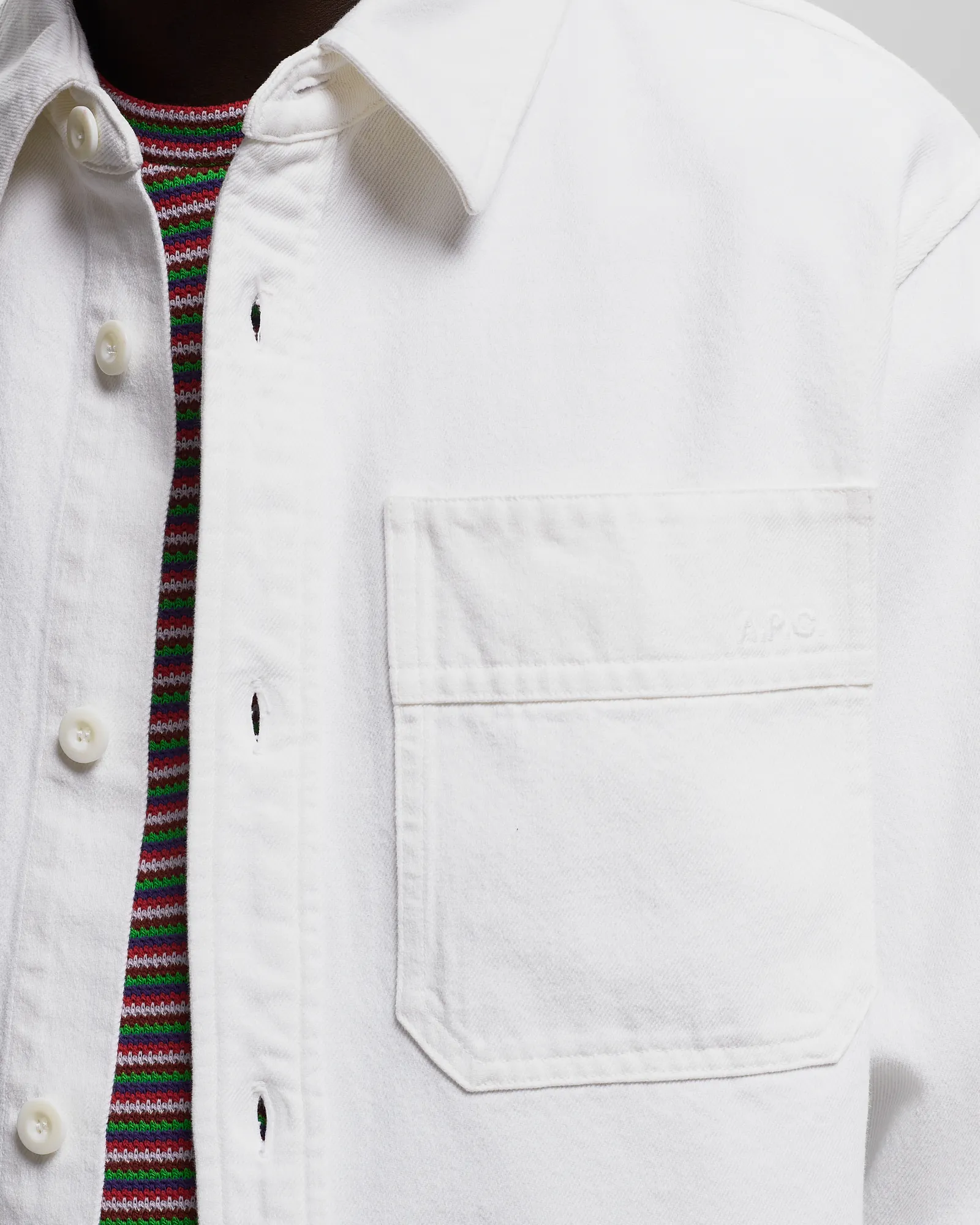 A.P.C. surchemise basile brodee poitrine