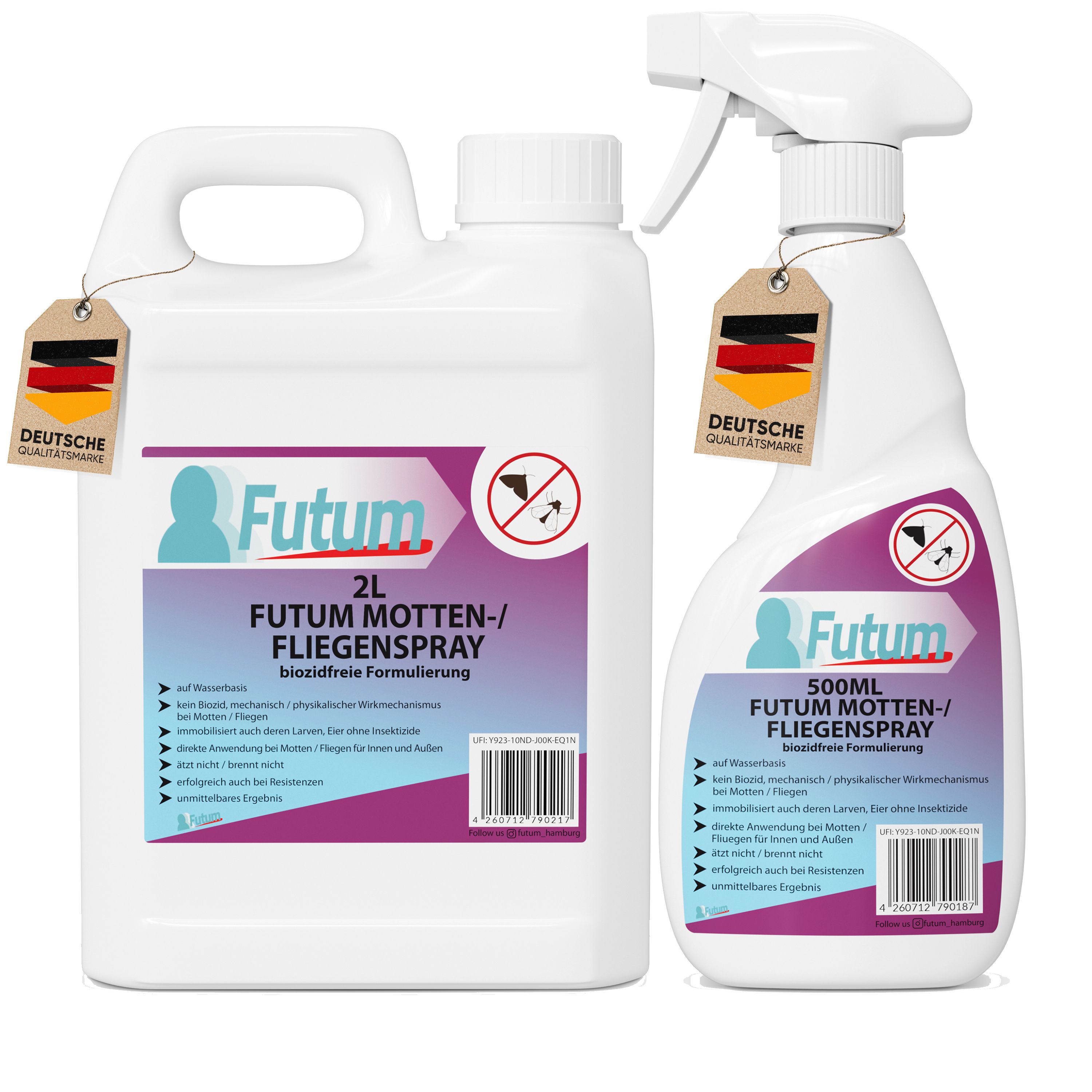 FUTUM 2L + 500ml Motten- / Fliegenspray