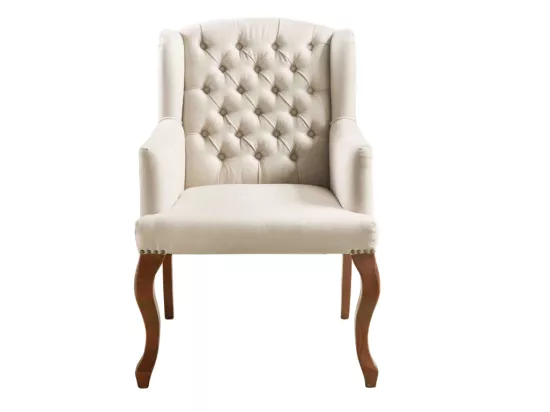 Fauteuil bergère en tissu PARUNA - Beige