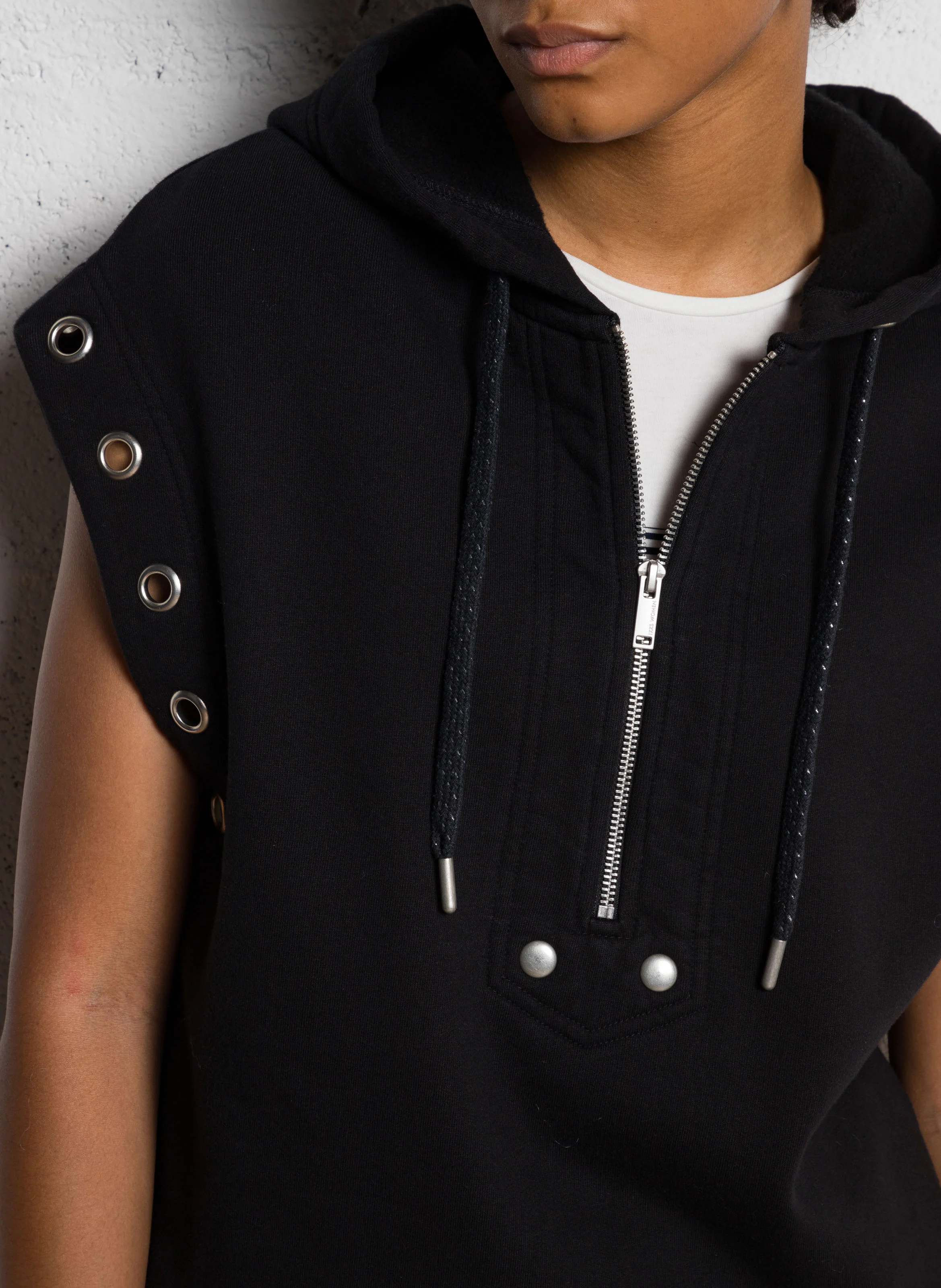 Sweat à capuche en coton | Noir