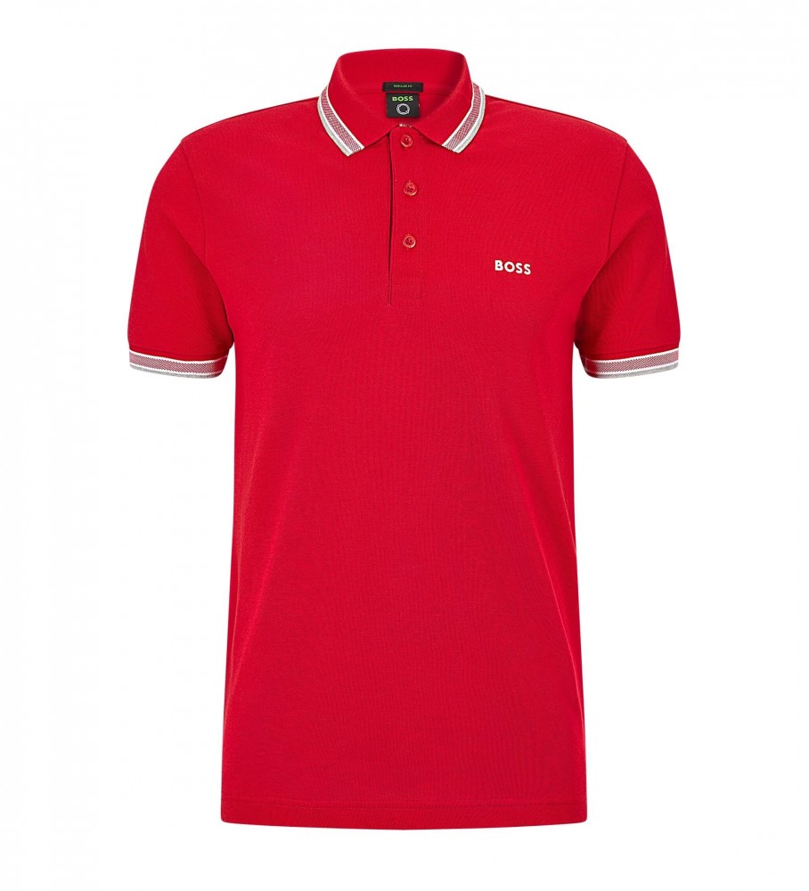 BOSS Polo Paddy vermelho
