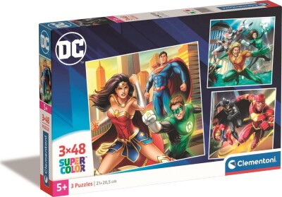 Clementoni Puslespil - Justice League - Dc Comics - 3X48 Brikker
