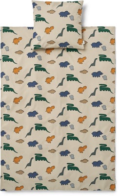 LIEWOOD Ingeborg Sengesett 100x135 Sprinkelseng, Dinosaurs/Mist