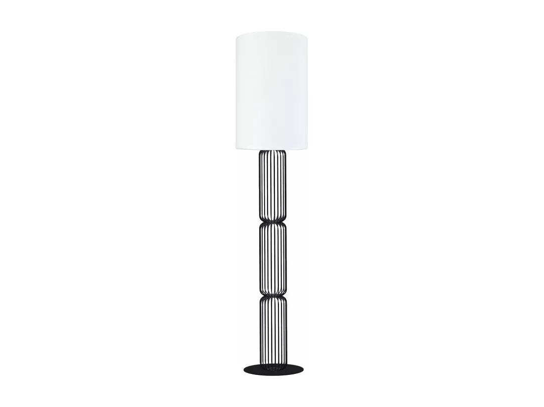 Lampadaire , colonne métal noir 155 cm.