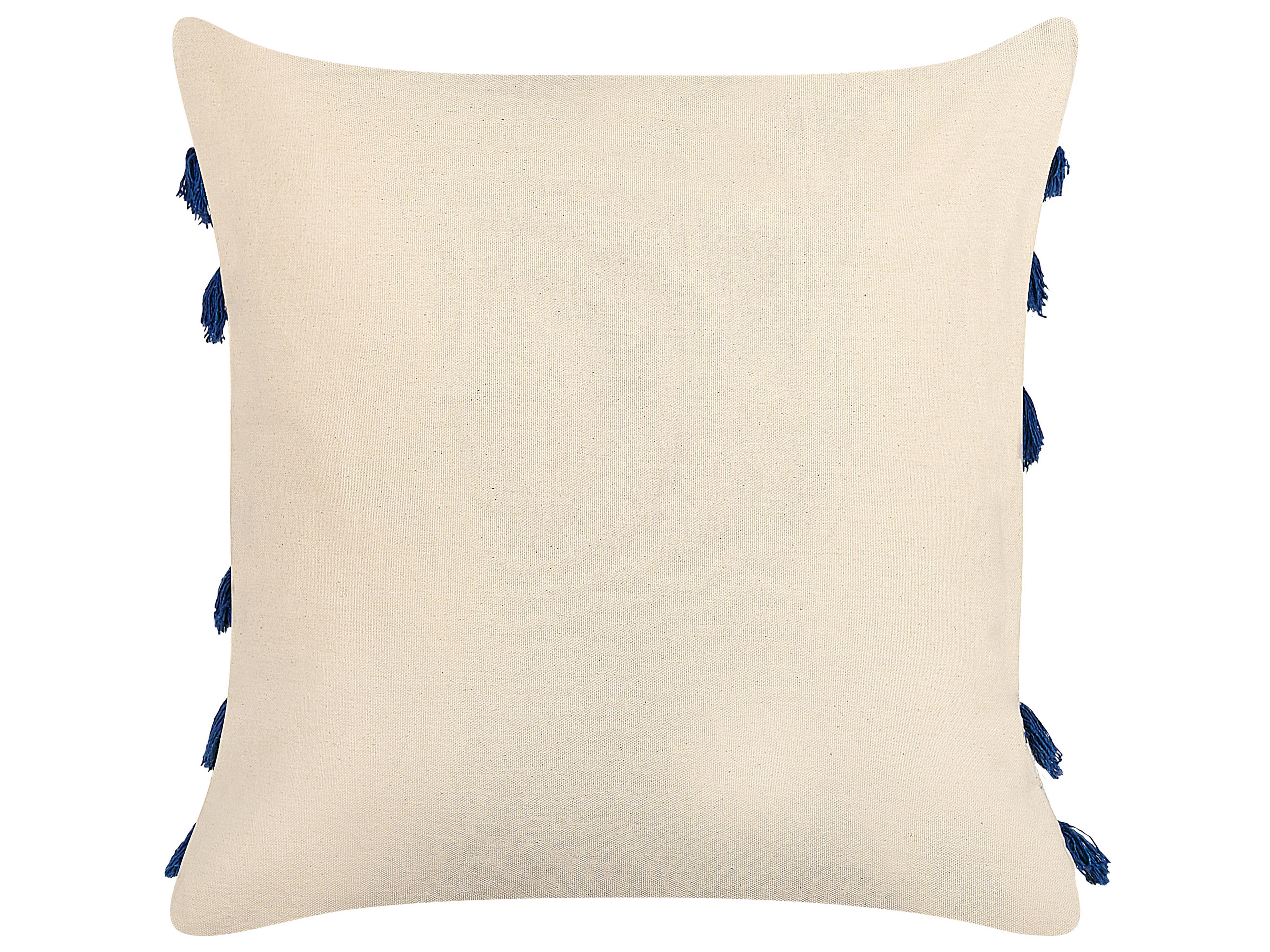 Set van 2 sierkussens PLEIONE Katoen 45 x 45 cm Marineblauw geometrisch patroon