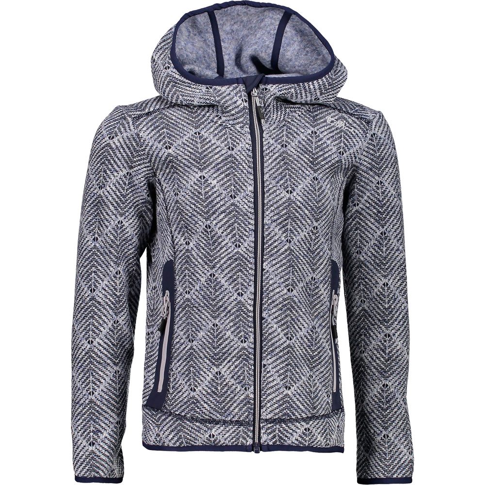 CMP Fix Hood Knitted Fleecejacke Kinder marine blue