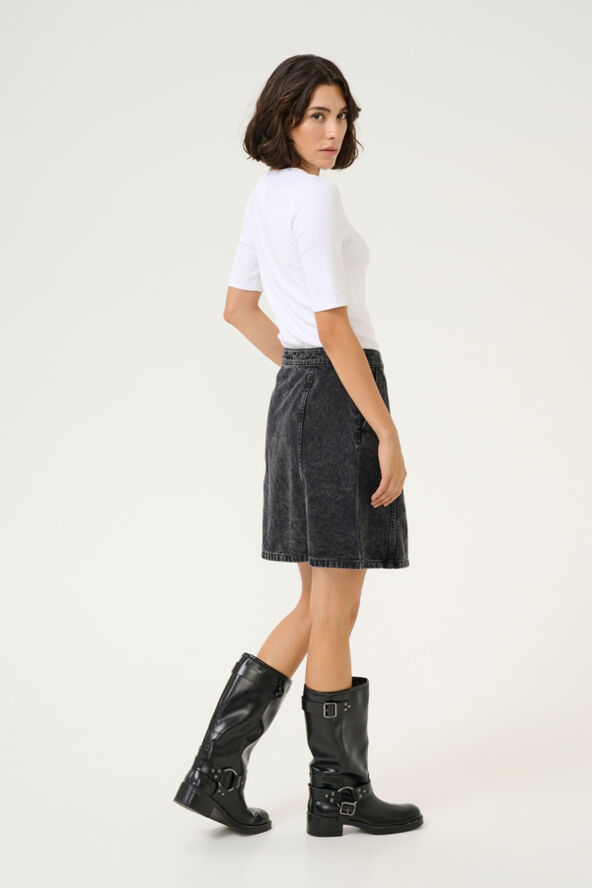 Kaffe KAemma Denim Skirt Medium grey denim