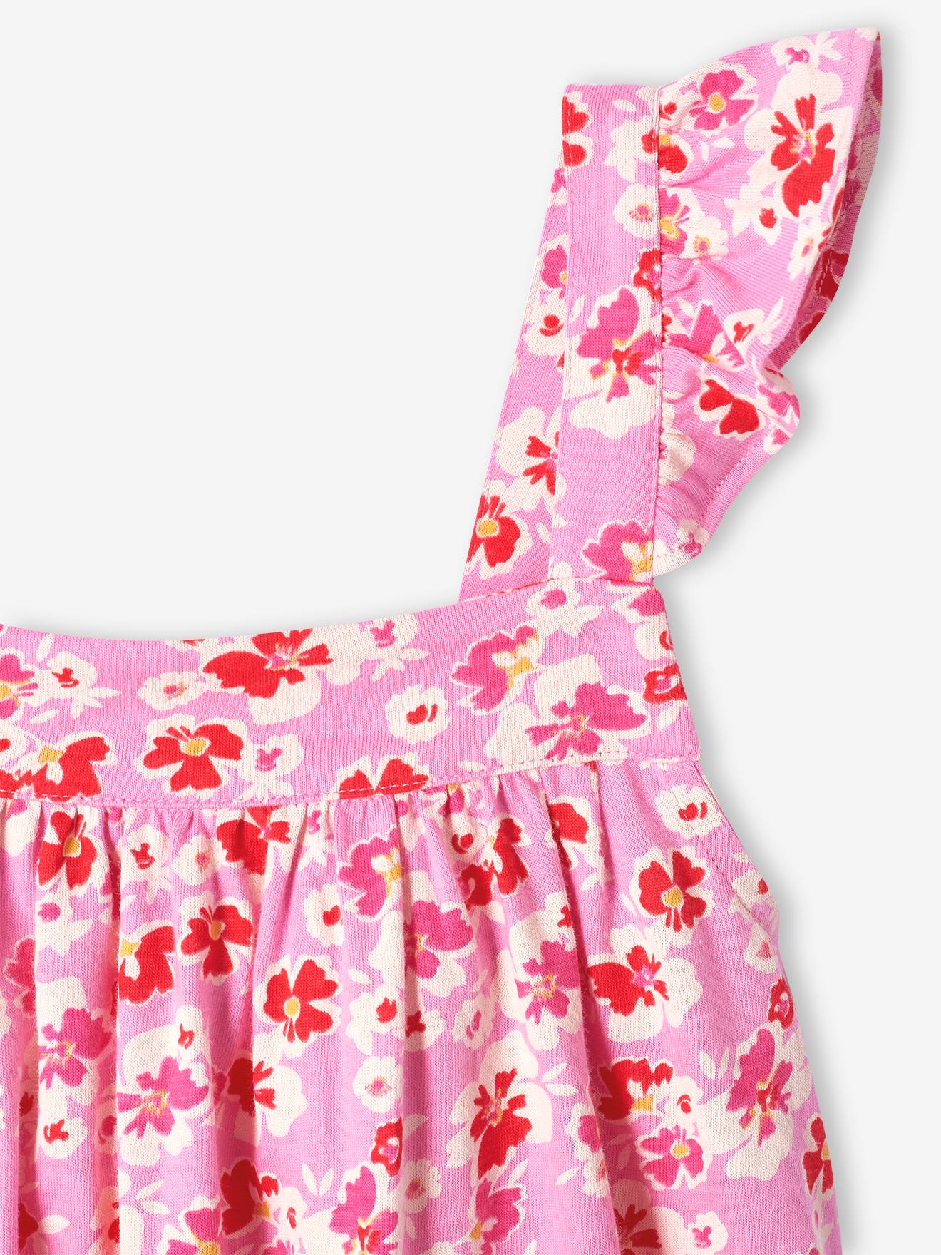 Vestido cor de damasco com alças para meninas, maquiagem