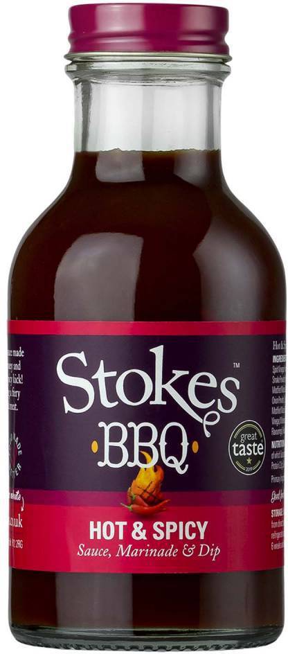 Stokes BBQ saus hot en spicy 315 gr
