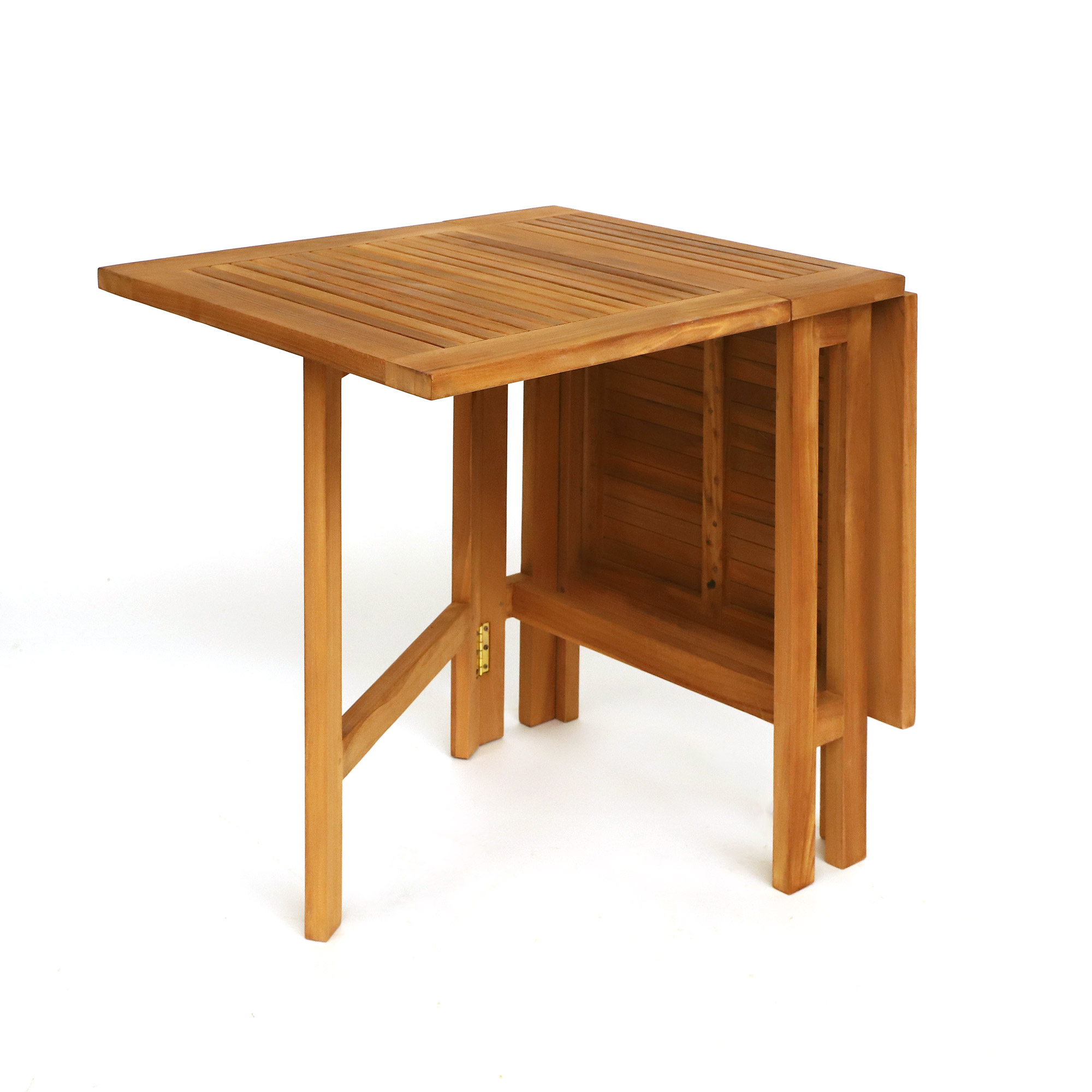 Teak-Gartentisch 'Cleevsen' 2-seitig herunterklappbar, B 130 / 75,5 / 21 cm, L 65 cm, H 74 cm günstig bestellen