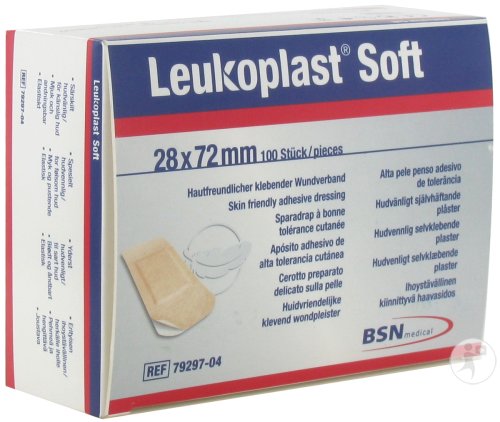 Bsn Medical Leukoplast Soft Sparadrap À Bonne Tolérance Cutanée 28x72mm 100 Pièces