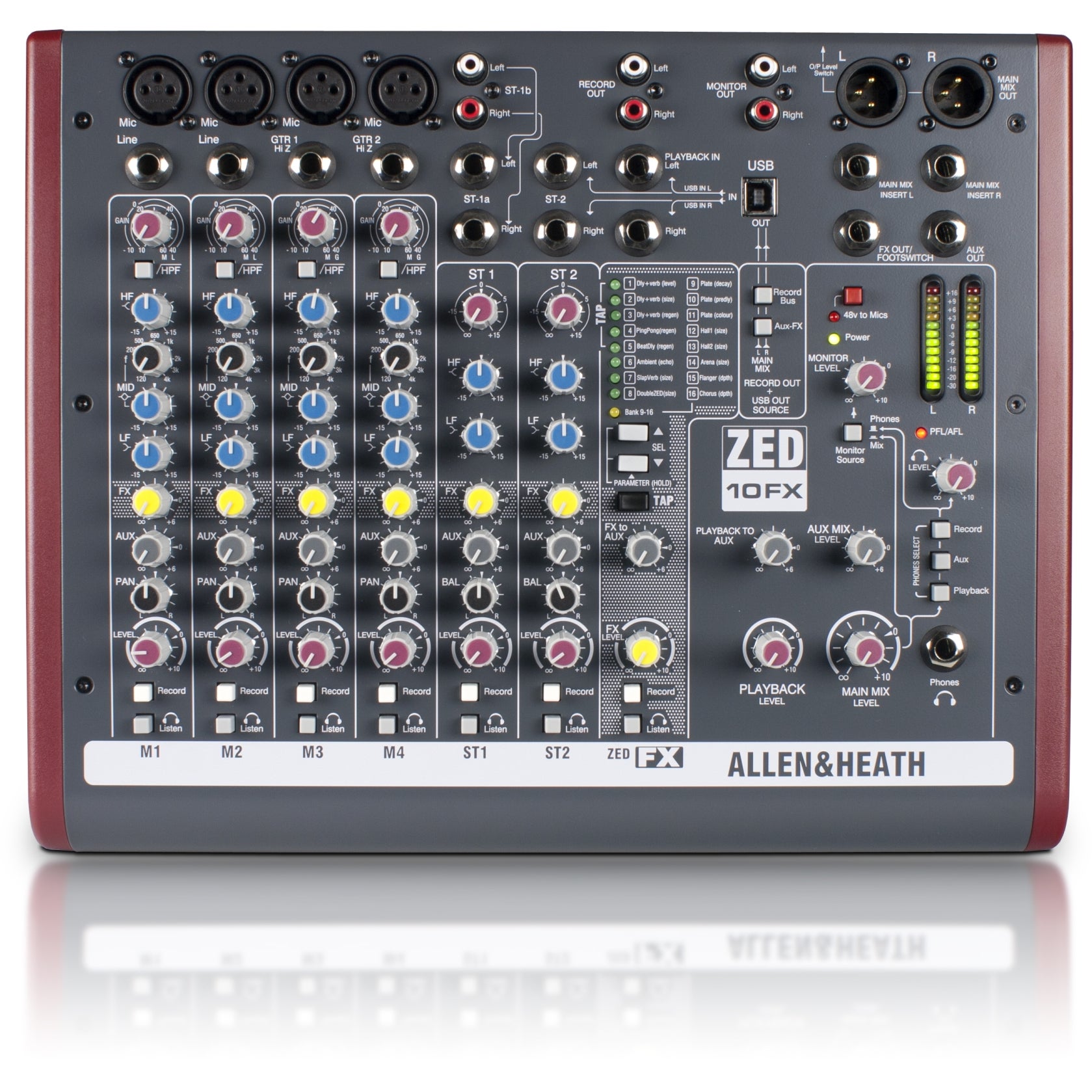 Allen & Heath ZED-10FX analoog mengpaneel