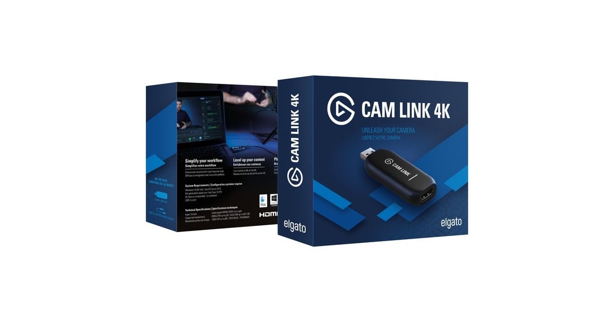 ElgatoCam Link 4K capture card  (USB 3.2 Gen 1 (5 Gbit/s) | HDMI)