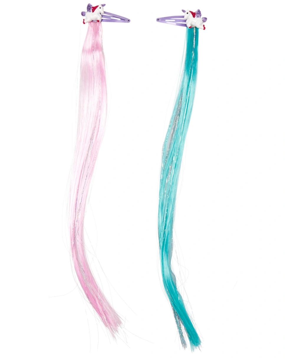 Haarclips mit Glitzersträhnen EINHORN PARADIES - GLITTER