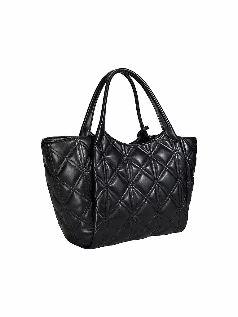 EMPORIO ARMANI Ledertasche - Shopper SHOPPING M schwarz