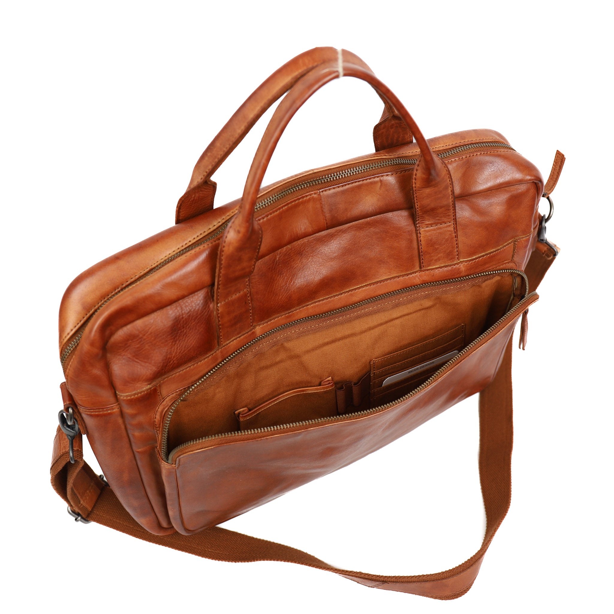 Laptoptas 'Dani' cognac - CL 36824 Cognac
