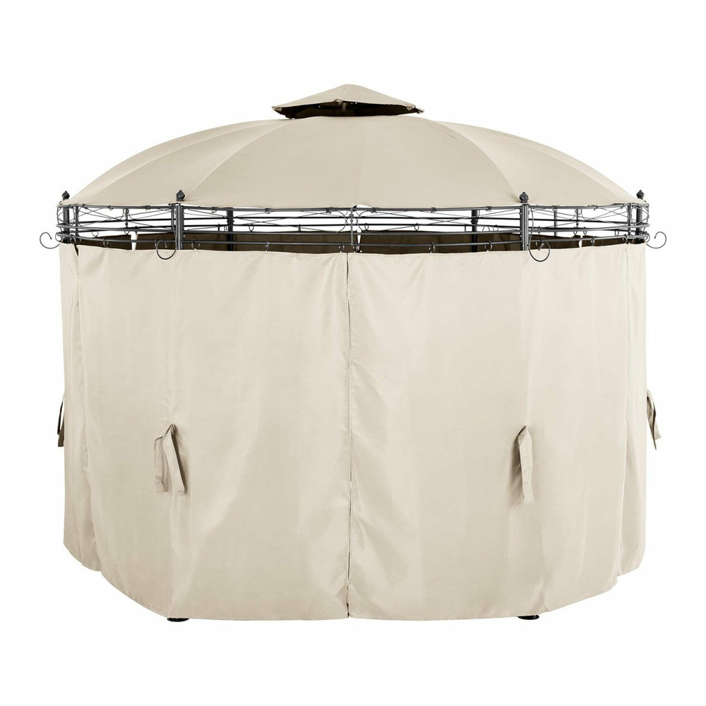 Pergola pavillon barnum tonnelle tente abri gazebo de jardin terrasse 3,5 m - 180 g/m² beige