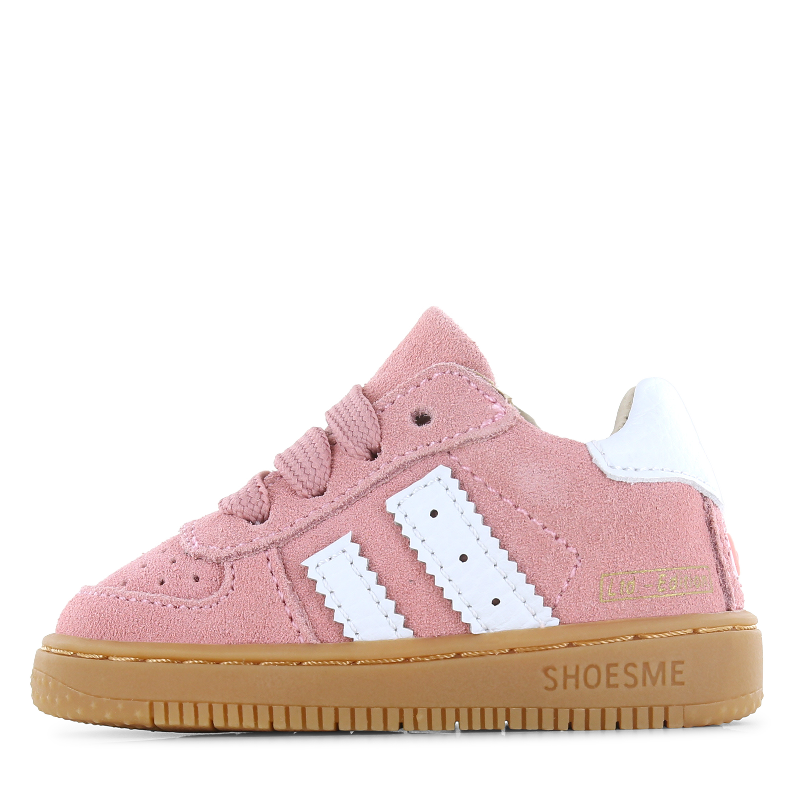 Shoesme roze suède sneakertje Leer | Meisjes schoenen