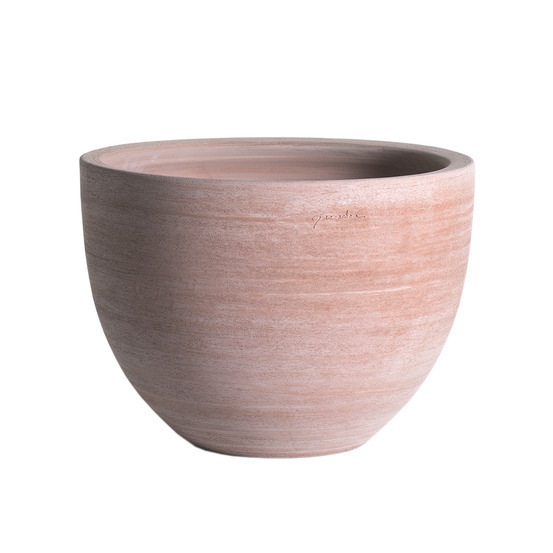 Cuvier bas Contemporain en terre cuite Ø 25 x H. 18cm