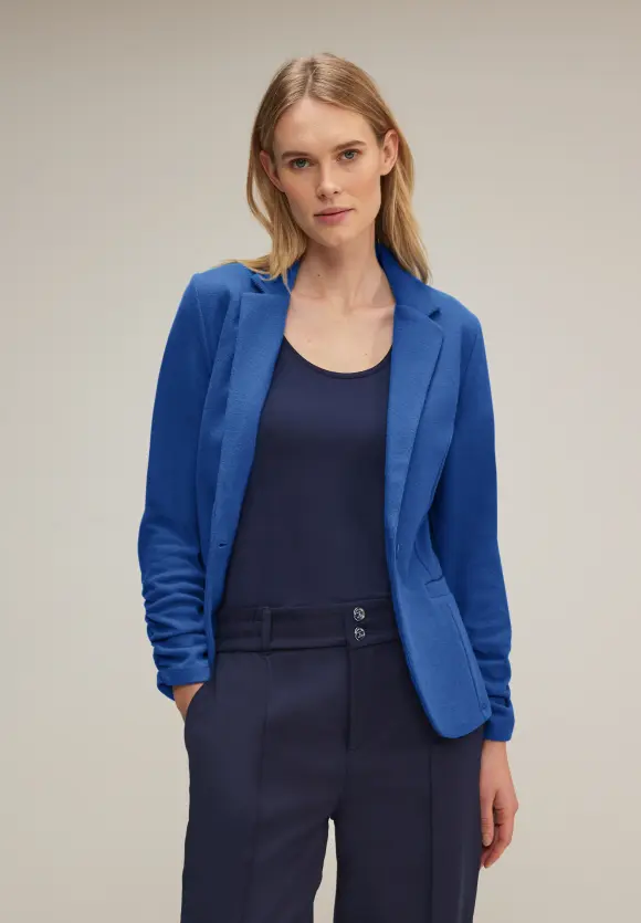 Basic Blazer mit Raffungen - fresh intense gentle blue