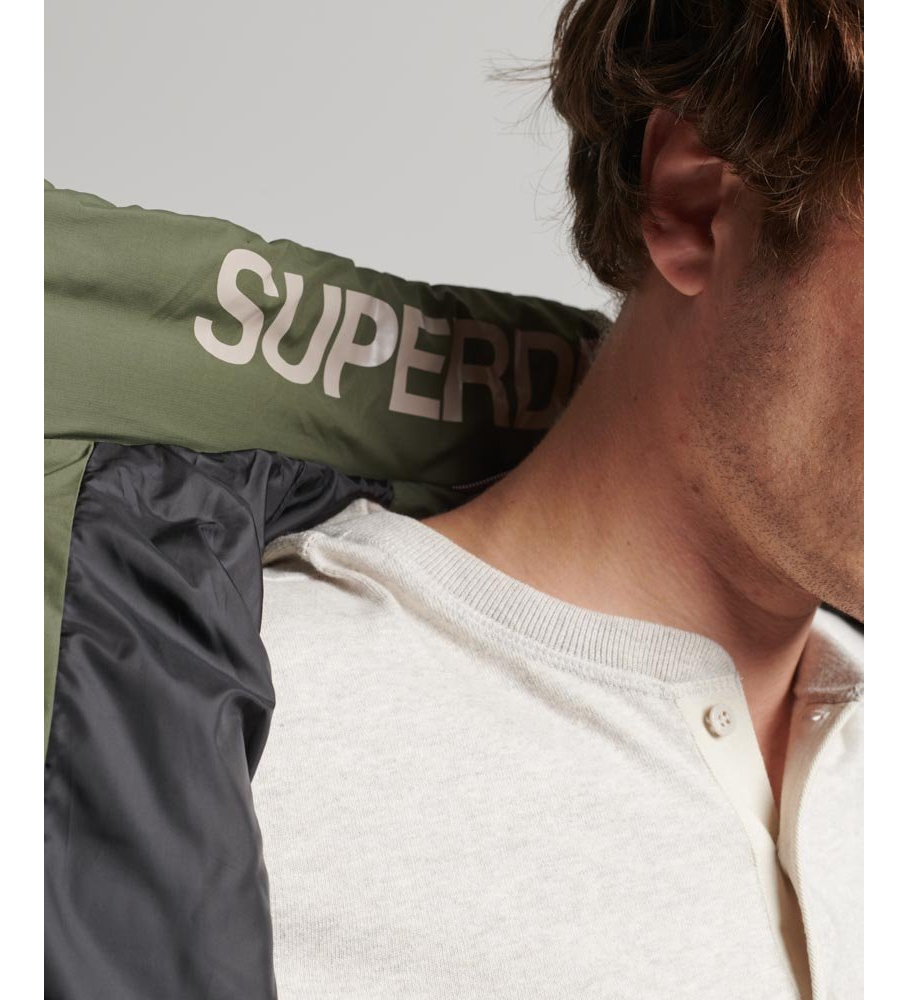Jaqueta acolchoada estampada Superdry Fuji Green