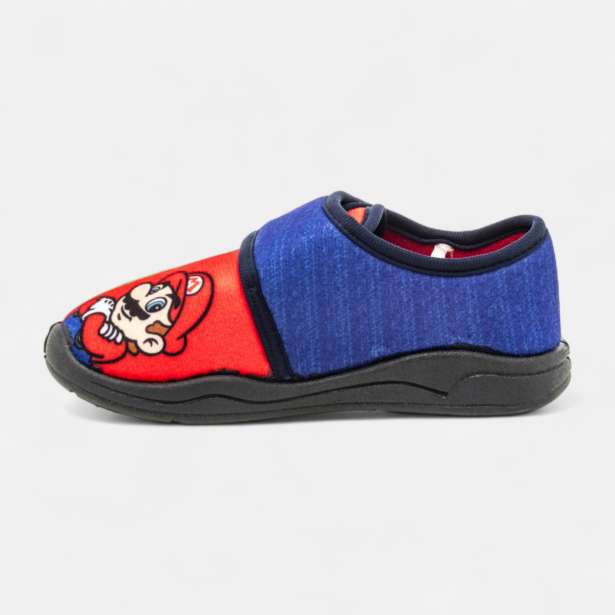 Pantoufles attaches velcros Garçon bleu marine