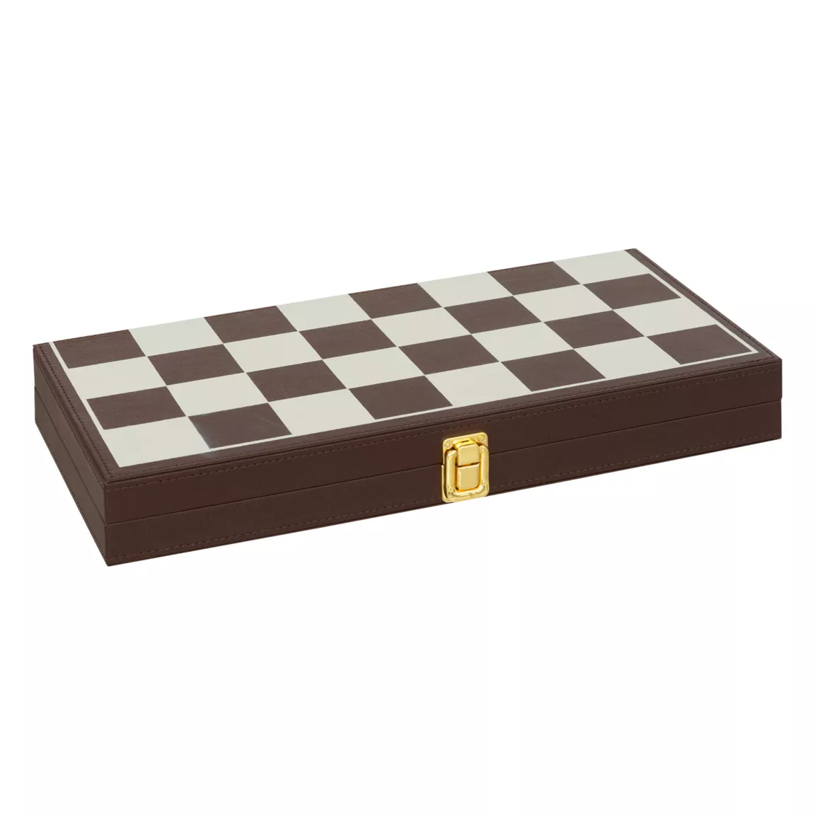 Coffret jeux Backgammon / Echec bois (40 cm) Jule Marron
