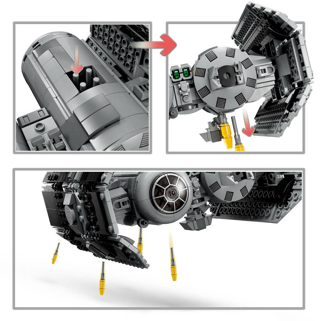 Tie BomberTIE Bomber, Starfighter Bouwpakket met Darth Vader en Gonk Droid 75347