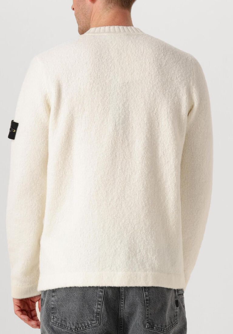 ecru stone island trui crew neck