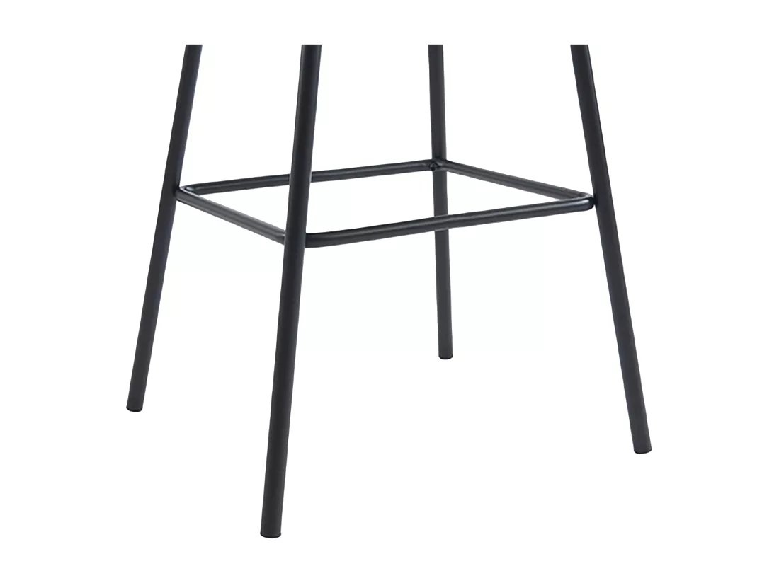 Lot de 2 tabourets en tissu et métal noir - Beige - LAZONI de Pascal Morabito