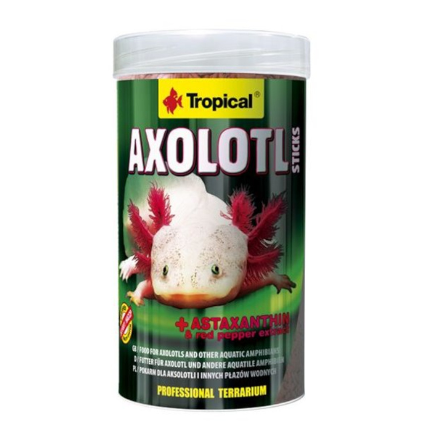 Palitos tropicais para axolotes