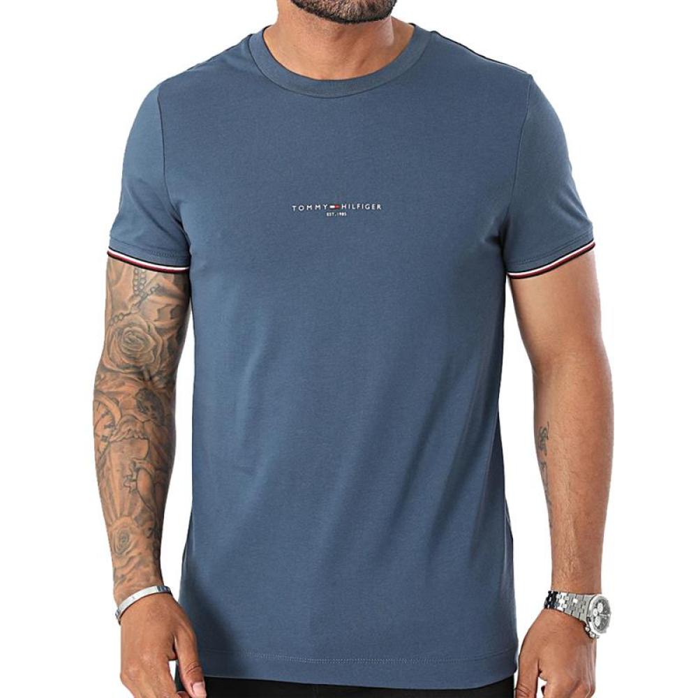 Tommy Hilfiger T-shirt Bleu Homme Tommy Hilfiger Tipped