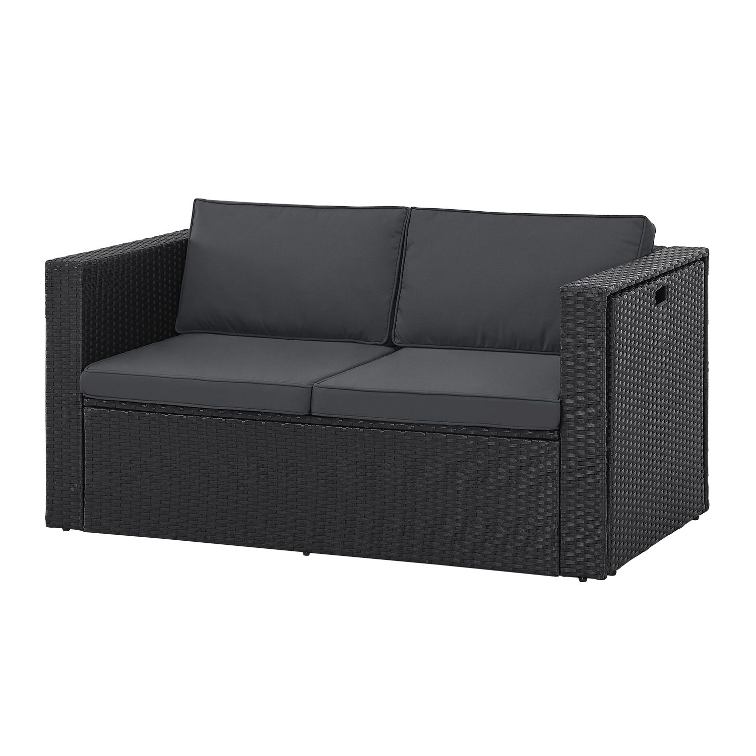 Juskys Polyrattan Gartenmöbel Set Salou - Outdoor Lounge für 6 Personen, wetterfest - Schwarz
