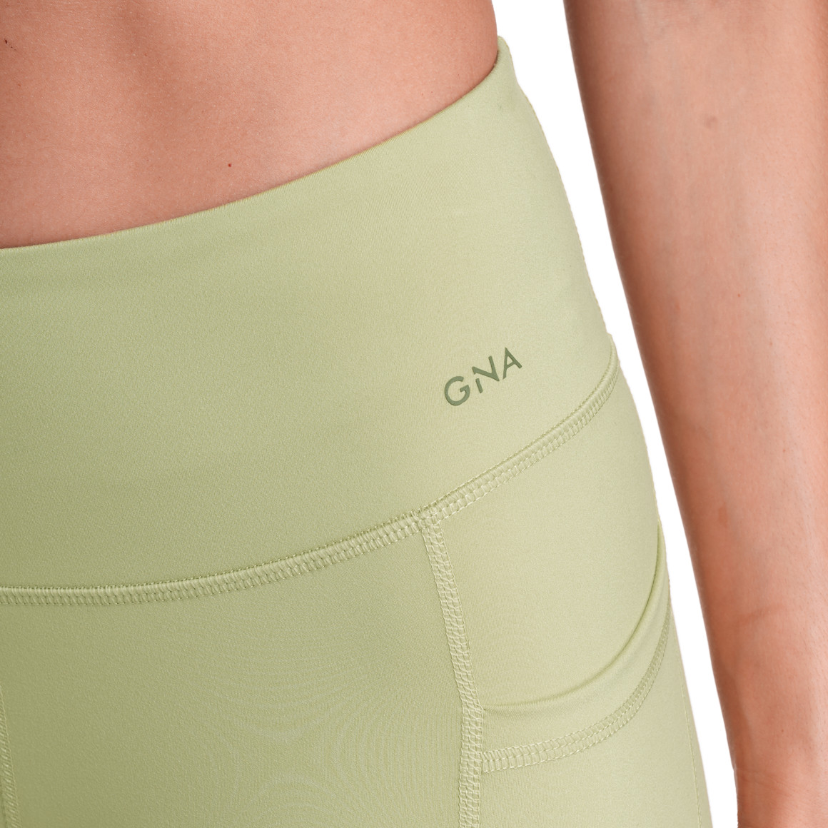 Gina Sports Damen Sport-Radler mit Taschen hellgrün
