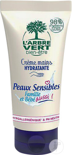 L'Arbre Vert Crème Pour Les Mains Hydratante Peaux Sensibles Famille Et Bébé Tube 75ml