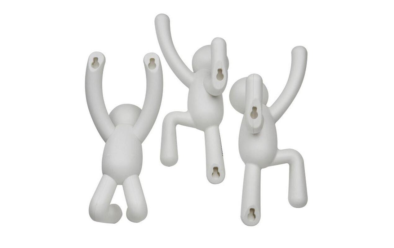 Wandhaken Buddy Weiss, KunststoffWand-Kleiderhaken