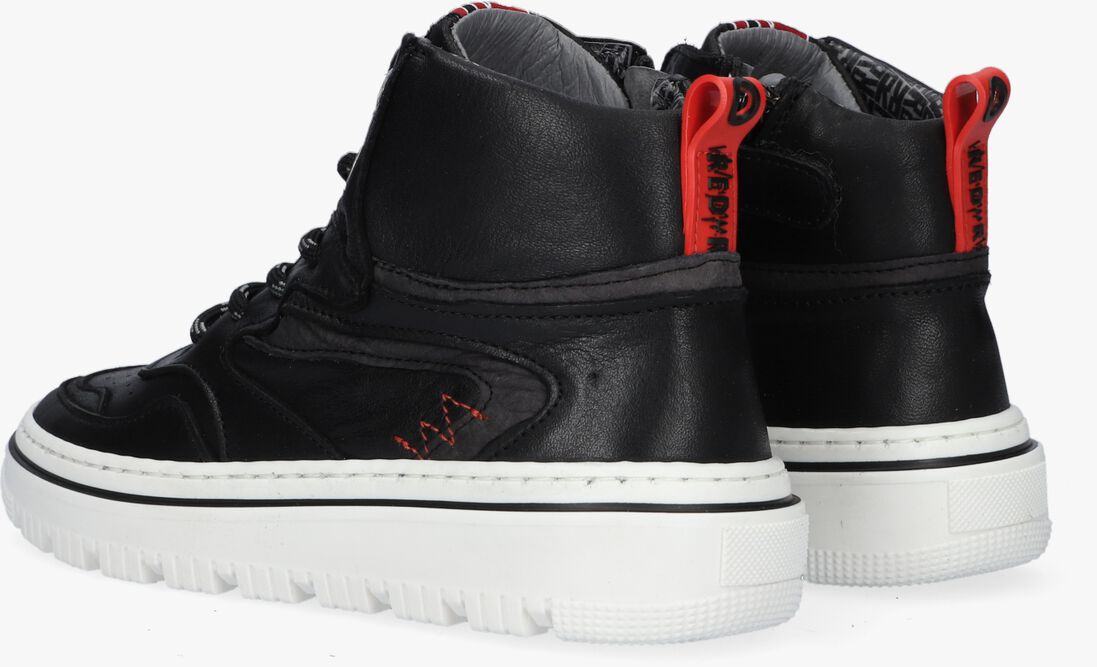 RED-RAG zwarte red-rag hoge sneaker 13515