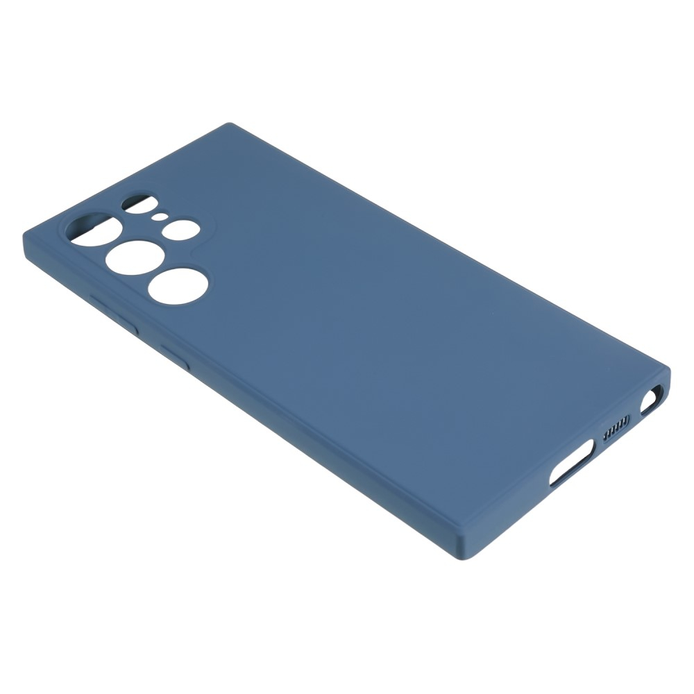 Samsung Galaxy S23 Ultra 5G Gummi Case Hülle mit Kameraschutz - Blau (Matt)