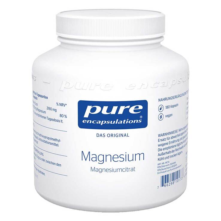Pure Encapsulations Magnesium Magnesiumcitrat Kapseln, 180 St