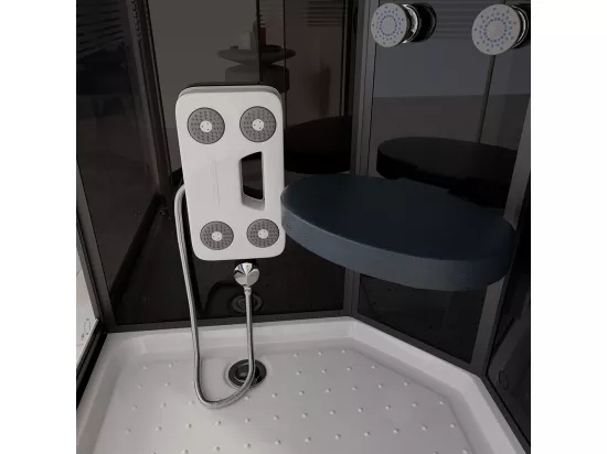 Home Deluxe Cabine de douche BLACK PEARL 120 x 80 cm Droite