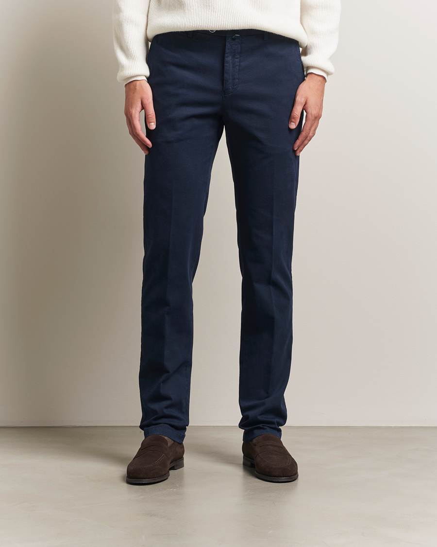 Kiton Cotton/Cashmere Trousers Navy