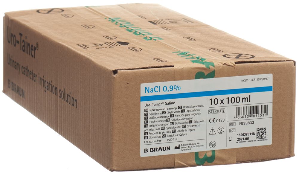 Uro-Tainer NaCl 0.9 %<br>10 × 100 ml, Beutel, Blasenspüllösung